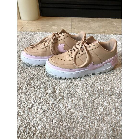 Nike Shoes - Nike Air Women’s Rose Gold and Pink Air Force Athletic Shoes Size 8.5 US